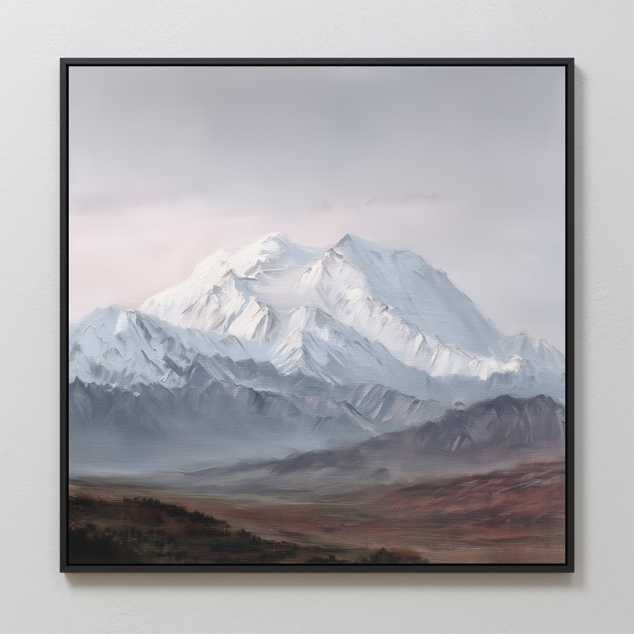 Whispers of the Frozen Range – earthy brown vintage canvas wall art print by Aspire Prints