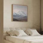 Whispers of the Frozen Range – earthy brown vintage canvas wall art print by Aspire Prints