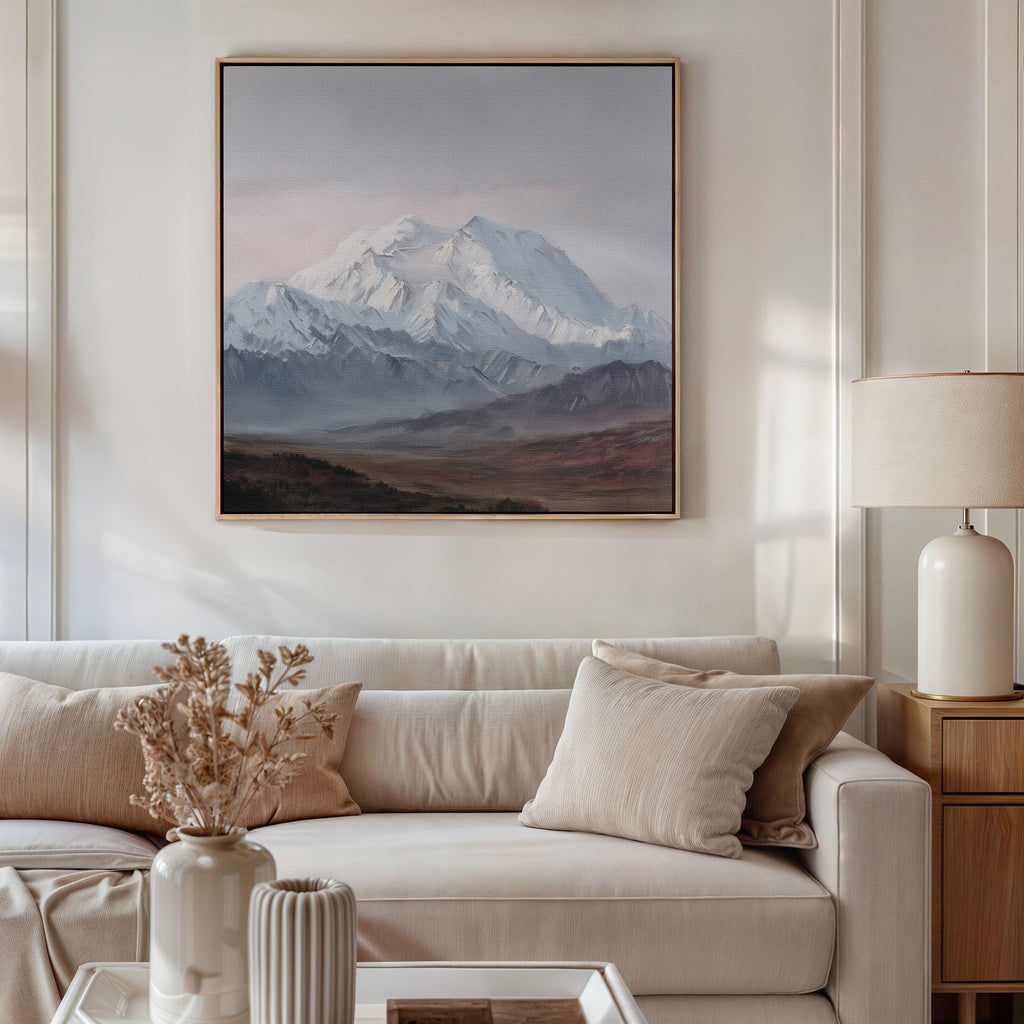 Whispers of the Frozen Range – earthy brown vintage canvas wall art print by Aspire Prints