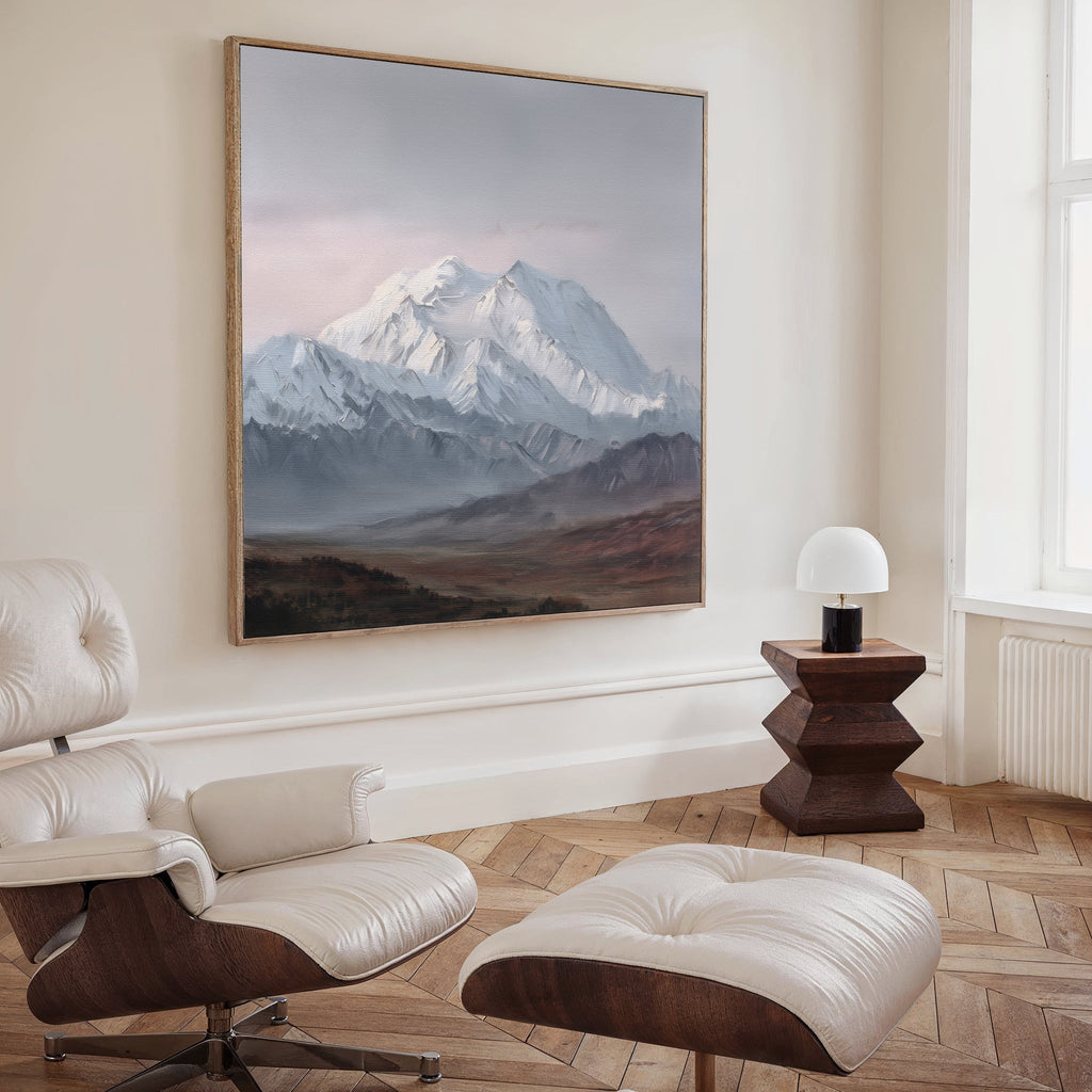 Whispers of the Frozen Range – earthy brown vintage canvas wall art print by Aspire Prints