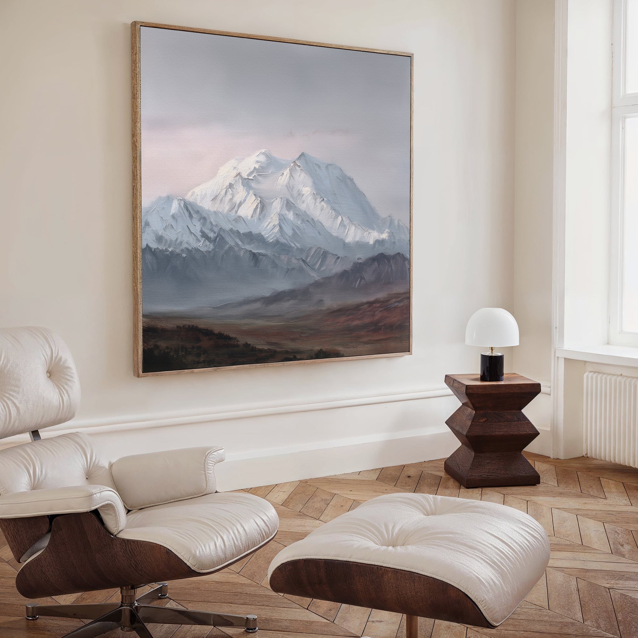 Whispers of the Frozen Range – earthy brown vintage canvas wall art print by Aspire Prints