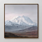 Whispers of the Frozen Range – earthy brown vintage canvas wall art print by Aspire Prints