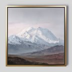 Whispers of the Frozen Range – earthy brown vintage canvas wall art print by Aspire Prints
