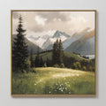 Where Silence Blooms – green vintage canvas wall art print by Aspire Prints