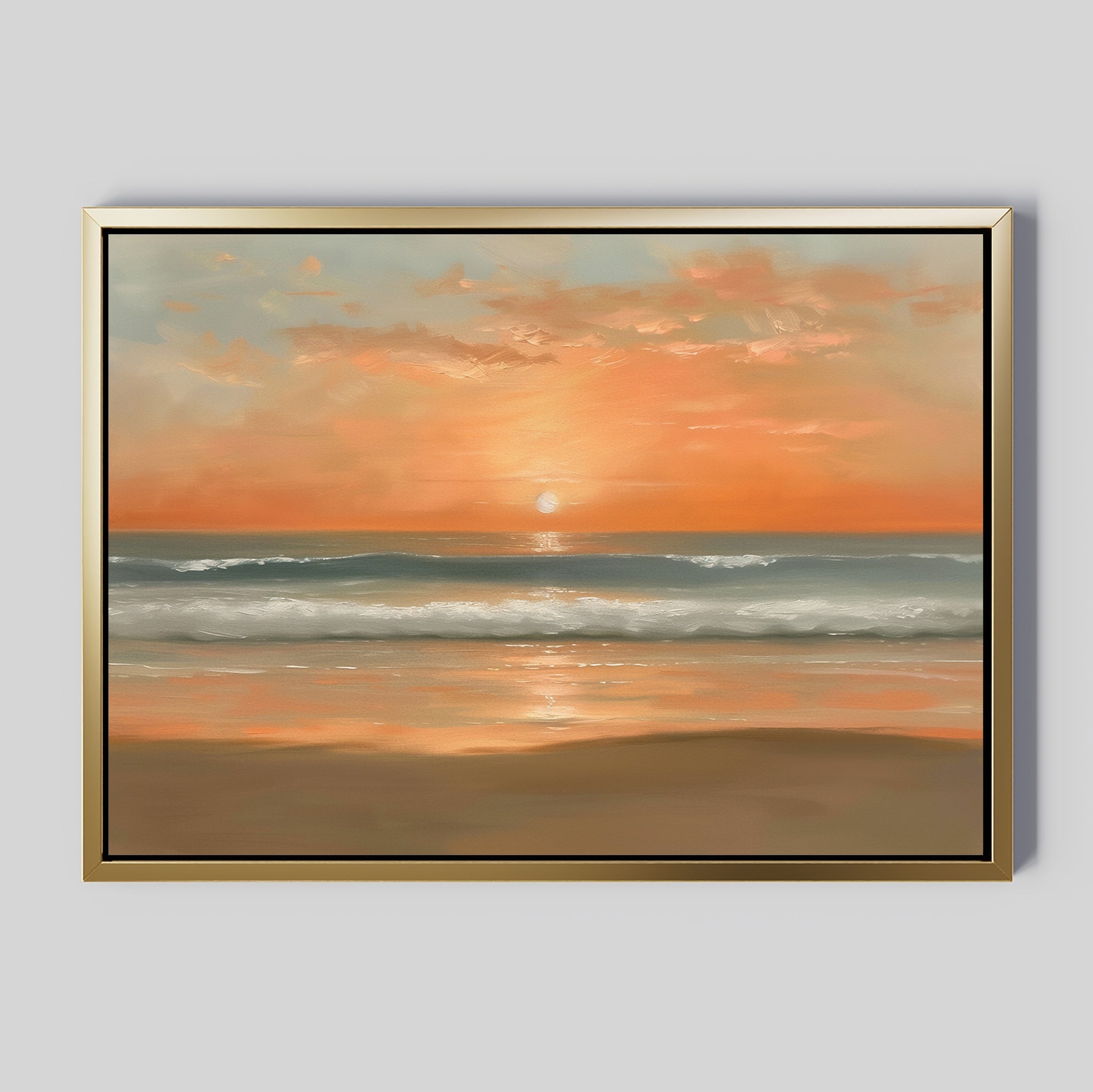 Whisper of the Tides Canvas Print – blush pink coastal canvas wall art print by Aspire Prints