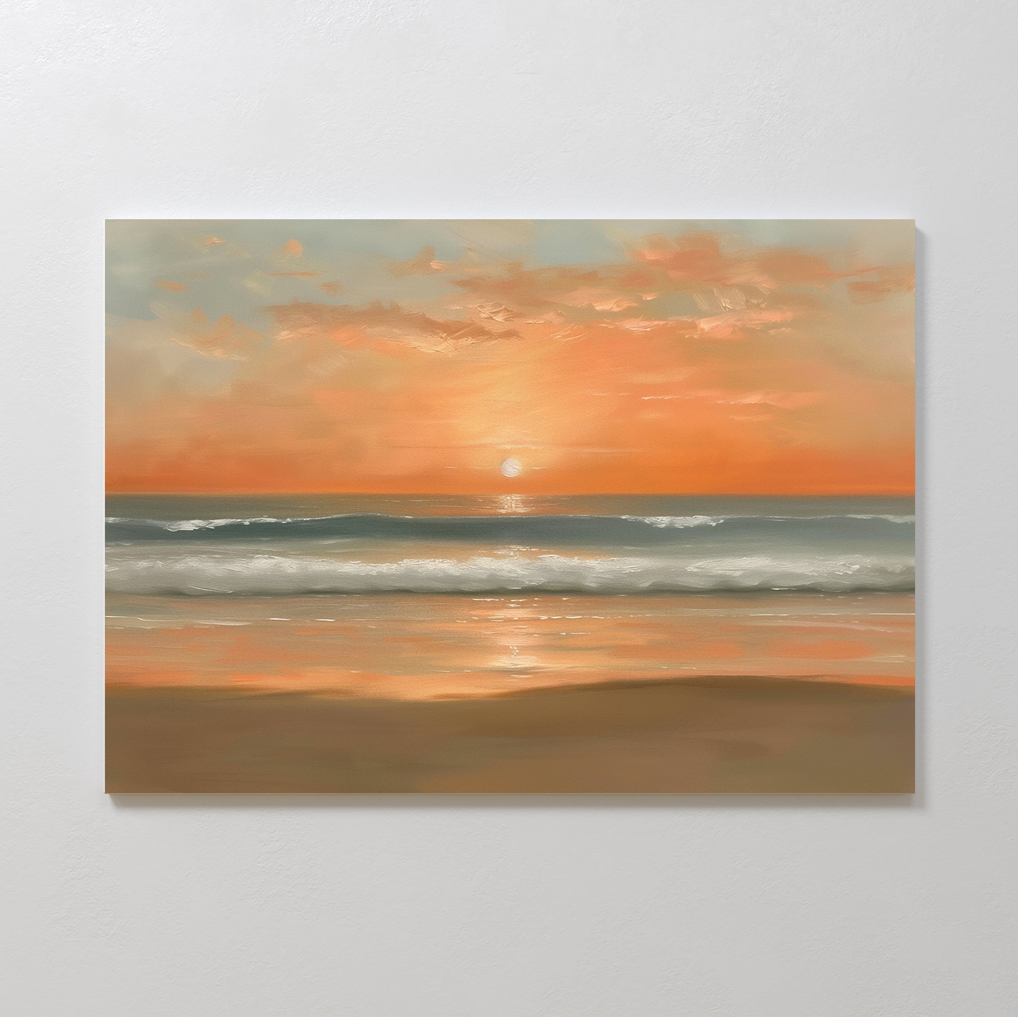 Whisper of the Tides Canvas Print – blush pink coastal canvas wall art print by Aspire Prints