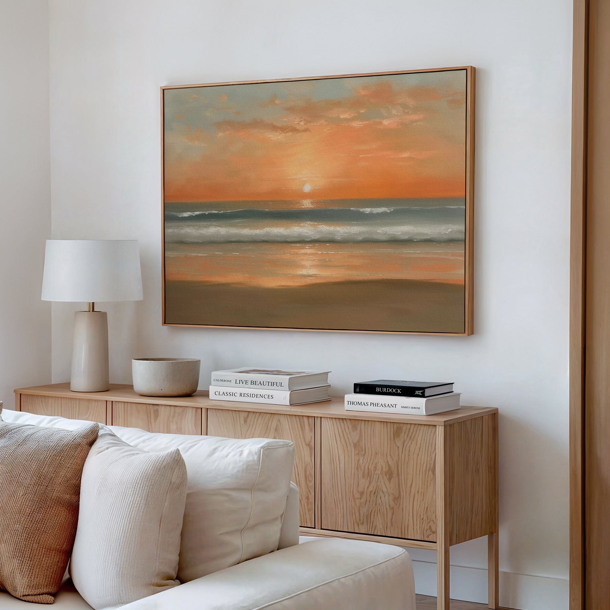 Amber Horizon Canvas Art - Horizontal