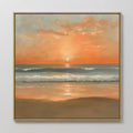 Whispers of a Honeyed Tide – blush pink coastal canvas wall art print by Aspire Prints