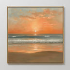 Whispers of a Honeyed Tide – blush pink coastal canvas wall art print by Aspire Prints