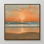 Whispers of a Honeyed Tide – blush pink coastal canvas wall art print by Aspire Prints