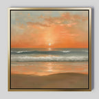 Whispers of a Honeyed Tide – blush pink coastal canvas wall art print by Aspire Prints
