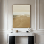 Whispers of the Shoreline Canvas Print – beige and white coastal canvas wall art print by Aspire Prints