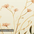 Whispers of Harvest – beige and white botanical canvas wall art print by Aspire Prints