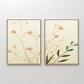 Whispers of Harvest – Set of 2 Canvas Prints set of 2 – beige and white botanical canvas wall art by Aspire Prints