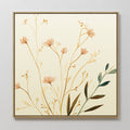 Whispers of Harvest Bloom – beige and white botanical canvas wall art print by Aspire Prints