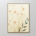 Whispers of Harvest Bloom Canvas Print – beige and white botanical canvas wall art print by Aspire Prints
