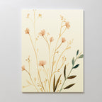 Whispers of Harvest Bloom Canvas Print – beige and white botanical canvas wall art print by Aspire Prints