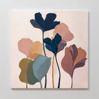 Whispers of Ember & Bloom – multicolour botanical canvas wall art print by Aspire Prints