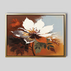 Ember Bloom Whisper – multicolour botanical canvas wall art print by Aspire Prints