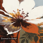 Ember Bloom Whisper – multicolour botanical canvas wall art print by Aspire Prints