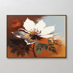 Ember Bloom Whisper – multicolour botanical canvas wall art print by Aspire Prints