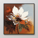 Ember Bloom Eternal – multicolour botanical canvas wall art print by Aspire Prints
