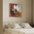 Ember Bloom Eternal – multicolour botanical canvas wall art print by Aspire Prints