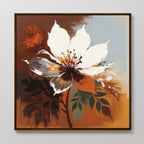 Ember Bloom Eternal – multicolour botanical canvas wall art print by Aspire Prints