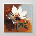 Ember Bloom Eternal – multicolour botanical canvas wall art print by Aspire Prints