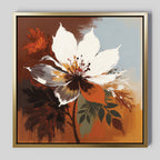 Ember Bloom Eternal – multicolour botanical canvas wall art print by Aspire Prints