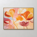 Whispers of Autumn Bloom – multicolour botanical canvas wall art print by Aspire Prints