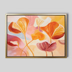 Whispers of Autumn Bloom – multicolour botanical canvas wall art print by Aspire Prints
