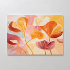 Whispers of Autumn Bloom – multicolour botanical canvas wall art print by Aspire Prints