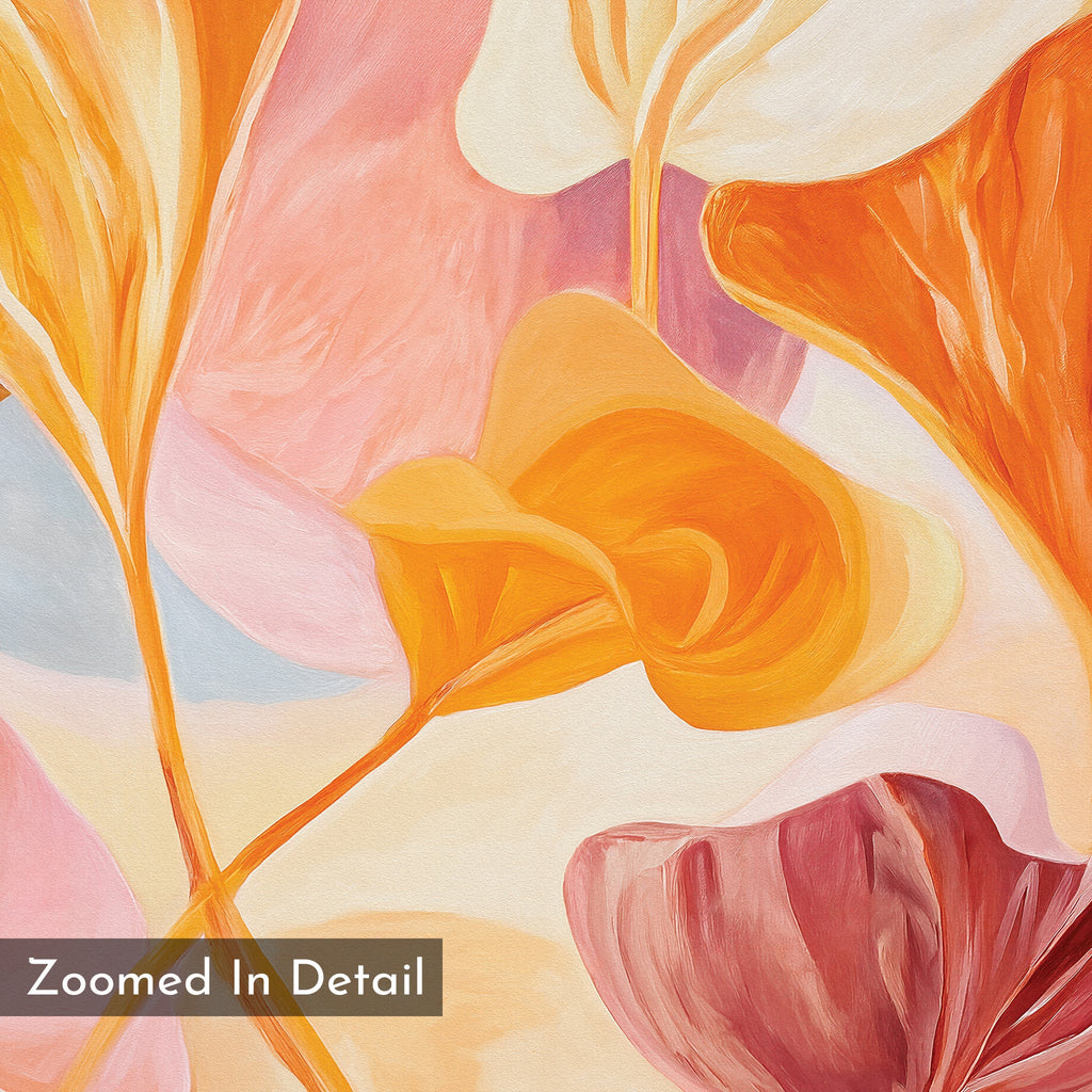 Whispers of Autumn Bloom – multicolour botanical canvas wall art print by Aspire Prints
