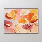 Whispers of Autumn Bloom – multicolour botanical canvas wall art print by Aspire Prints