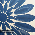 Indigo Bloom in Quiet Light – blue botanical canvas wall art print by Aspire Prints