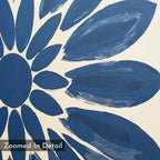 Indigo Bloom in Quiet Light – blue botanical canvas wall art print by Aspire Prints