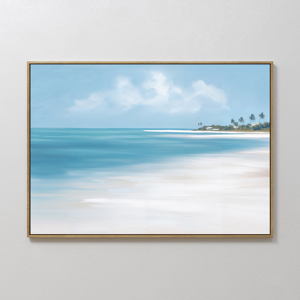 Whispers of the Turquoise Tide – blue coastal canvas wall art print by Aspire Prints