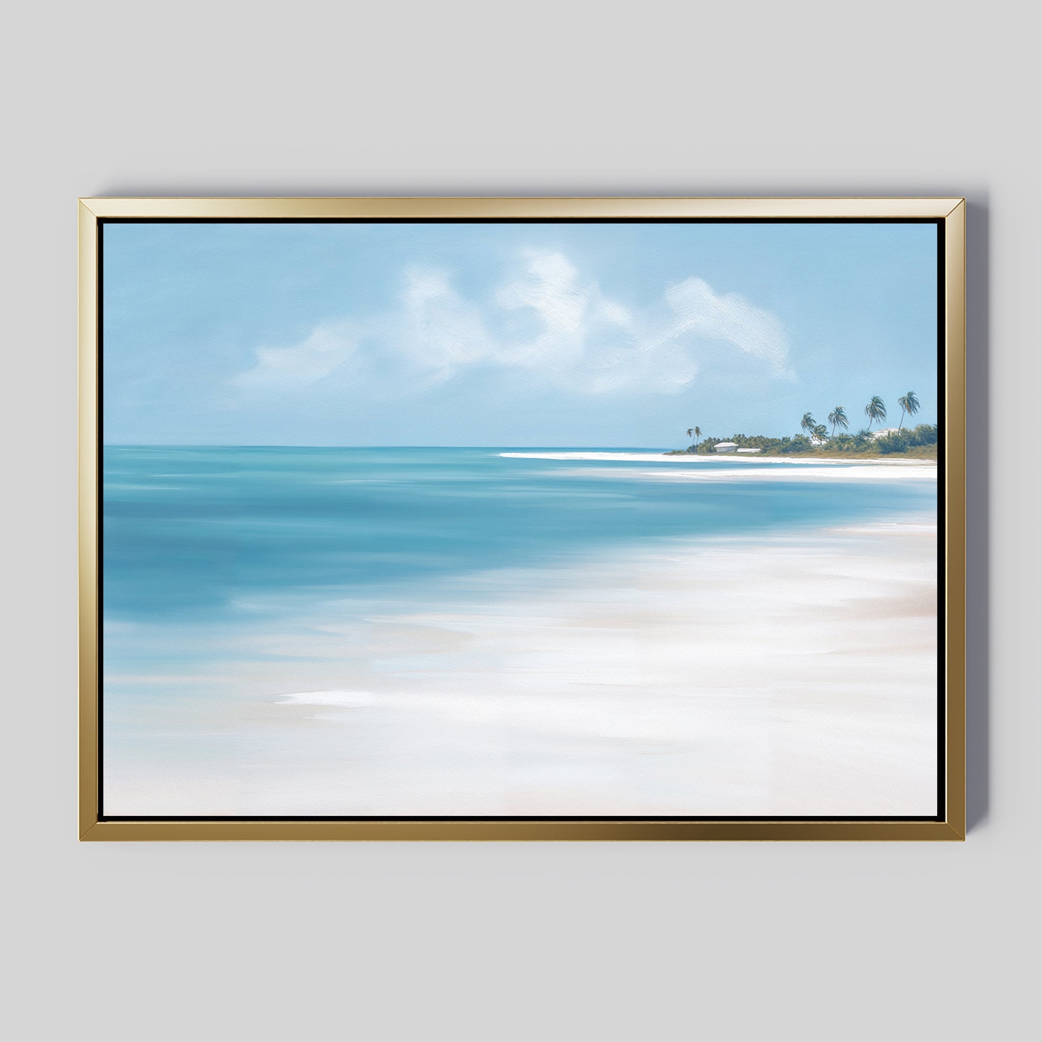 Whispers of the Turquoise Tide – blue coastal canvas wall art print by Aspire Prints