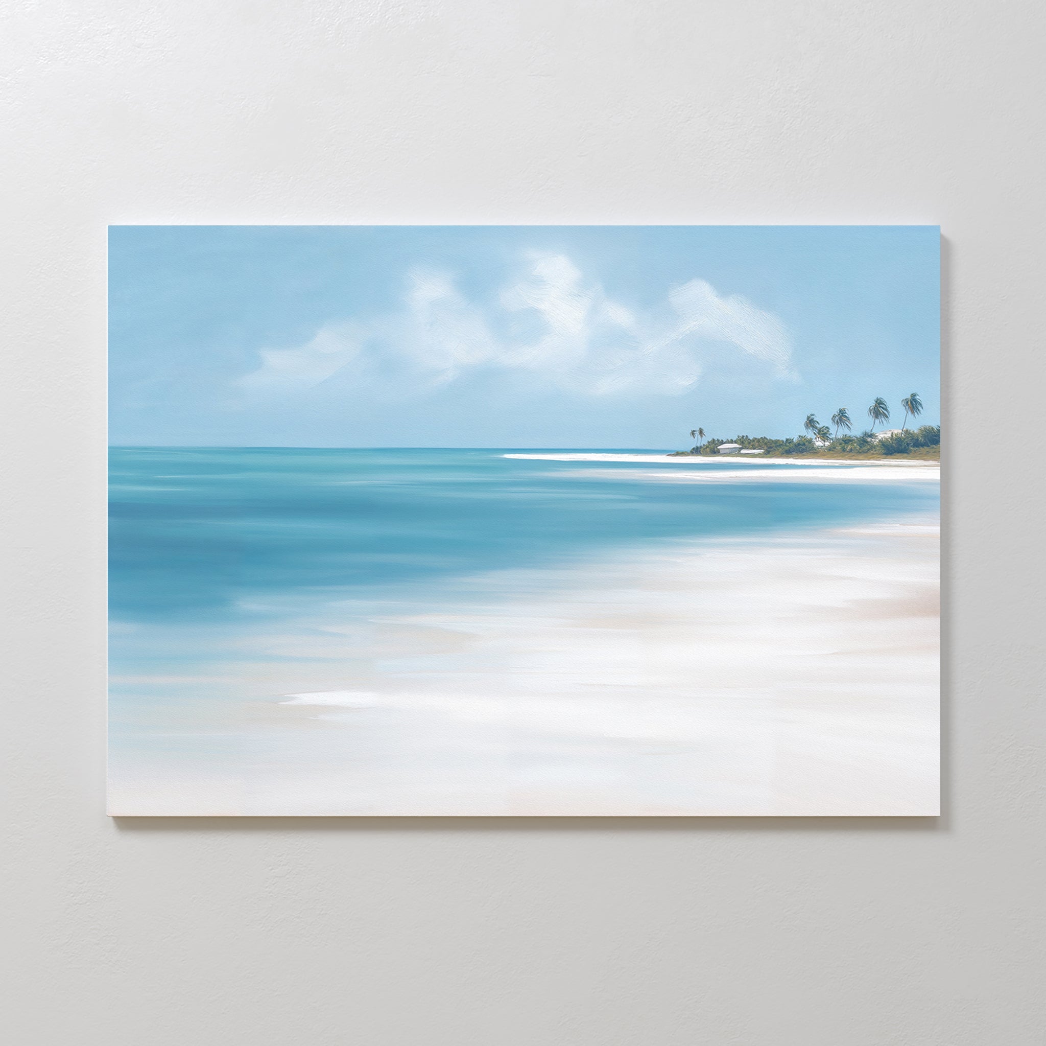 Whispers of the Turquoise Tide – blue coastal canvas wall art print by Aspire Prints