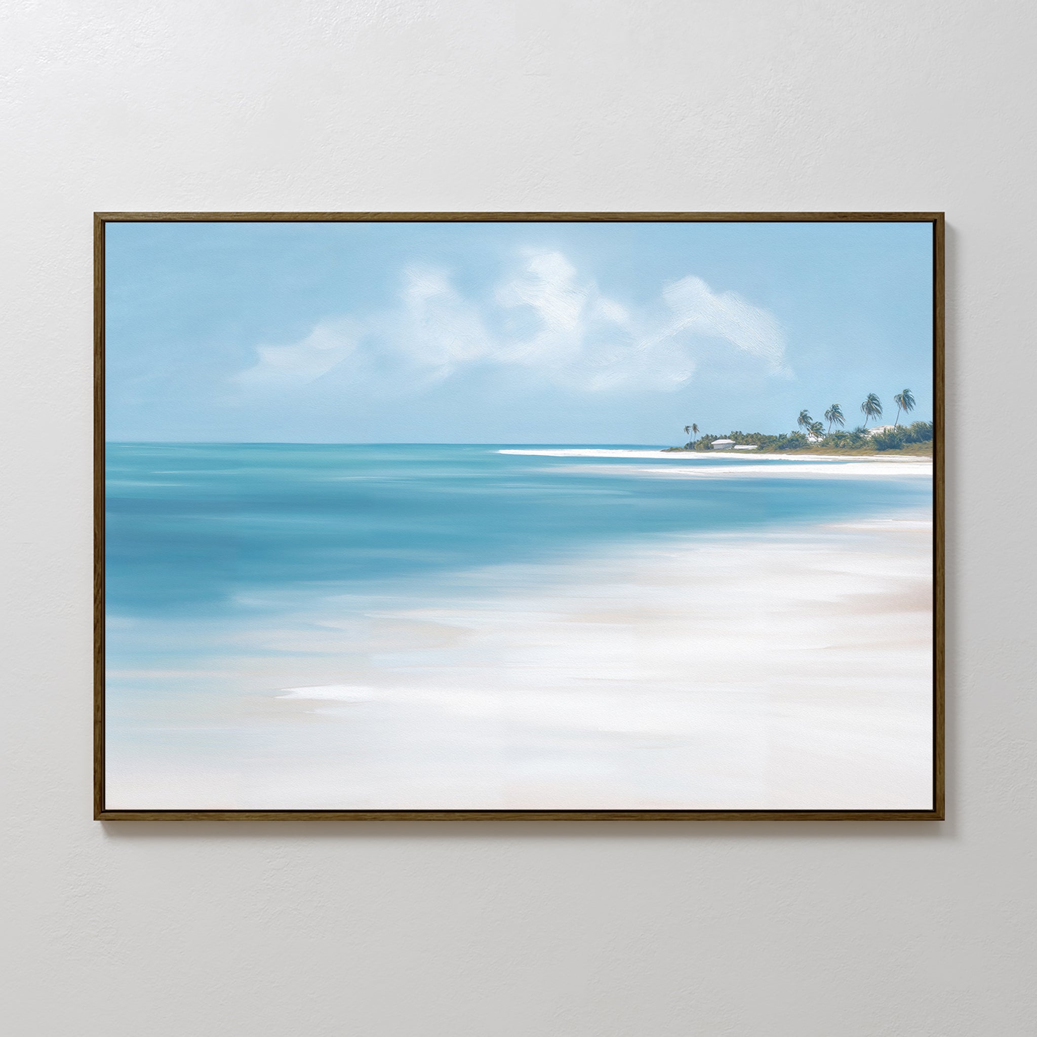 Whispers of the Turquoise Tide – blue coastal canvas wall art print by Aspire Prints