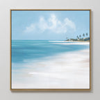 Whispers of the Shoreline Canvas Print – blue coastal canvas wall art print by Aspire Prints