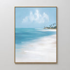 Whispering Tides – blue coastal canvas wall art print by Aspire Prints