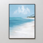 Whispering Tides – blue coastal canvas wall art print by Aspire Prints