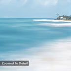 Whispering Tides – blue coastal canvas wall art print by Aspire Prints
