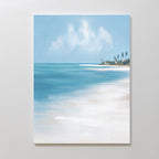 Whispering Tides – blue coastal canvas wall art print by Aspire Prints