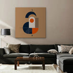 Bauhaus Balance Canvas Art - Square – Stretched Canvas Only in room setting