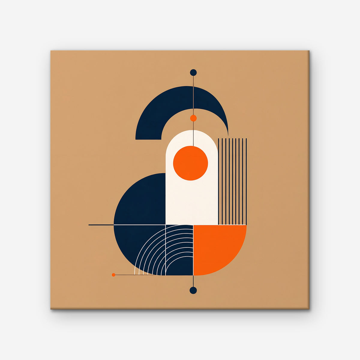 Bauhaus Balance Canvas Art - Square – Stretched Canvas Only on white background