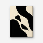 Black and Cream Curves Canvas Art - Vertical – Stretched Canvas Only on white background