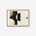 Black and Gold Geometry Canvas Art - Horizontal – Oak Floating Frame on white background